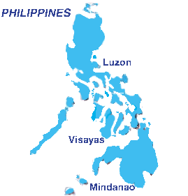 Map of the Philippines - Luzon, Visayas, Mindanao