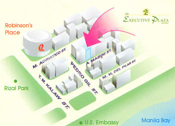 Executive Plaza Hotel Map